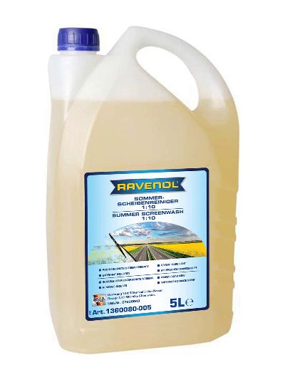 Стеклоомывающая жидкость RAVENOL Sommer-Scheibenreiniger 1:10 (5л)