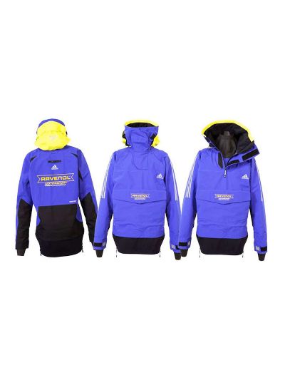 Куртка унисекс 3 слоя ADIDAS Gore-tex молния 2/3 с логотипом RAVENOL (L)