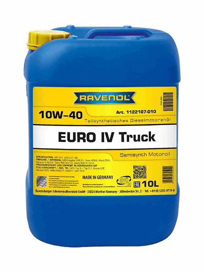 Моторное масло RAVENOL Euro IV Truck SAE 10W-40 (10л)
