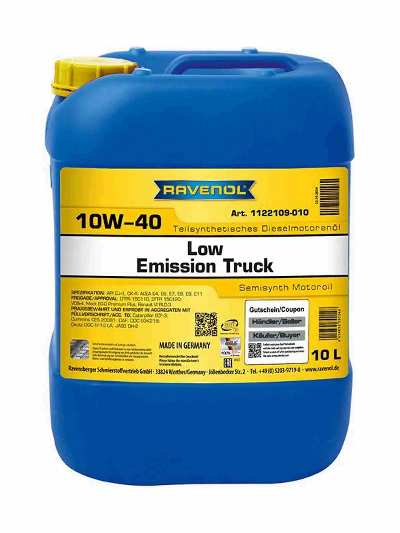 Моторное масло RAVENOL LET SAE 10W-40 (10л)