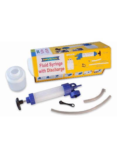 Шприцевой насос для замены масла с доп.емкостью RAVENOL Fluid Syringe with Discharge (Комплект)