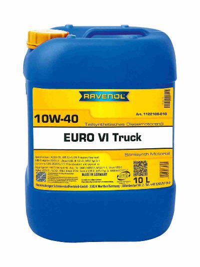 Моторное масло RAVENOL Euro VI Truck SAE 10W-40 (10л)